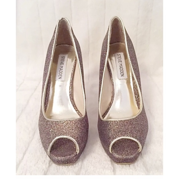 STEVE MADDEN KELLE Glitter Platform Stiletto Pumps - Picture 3 of 8